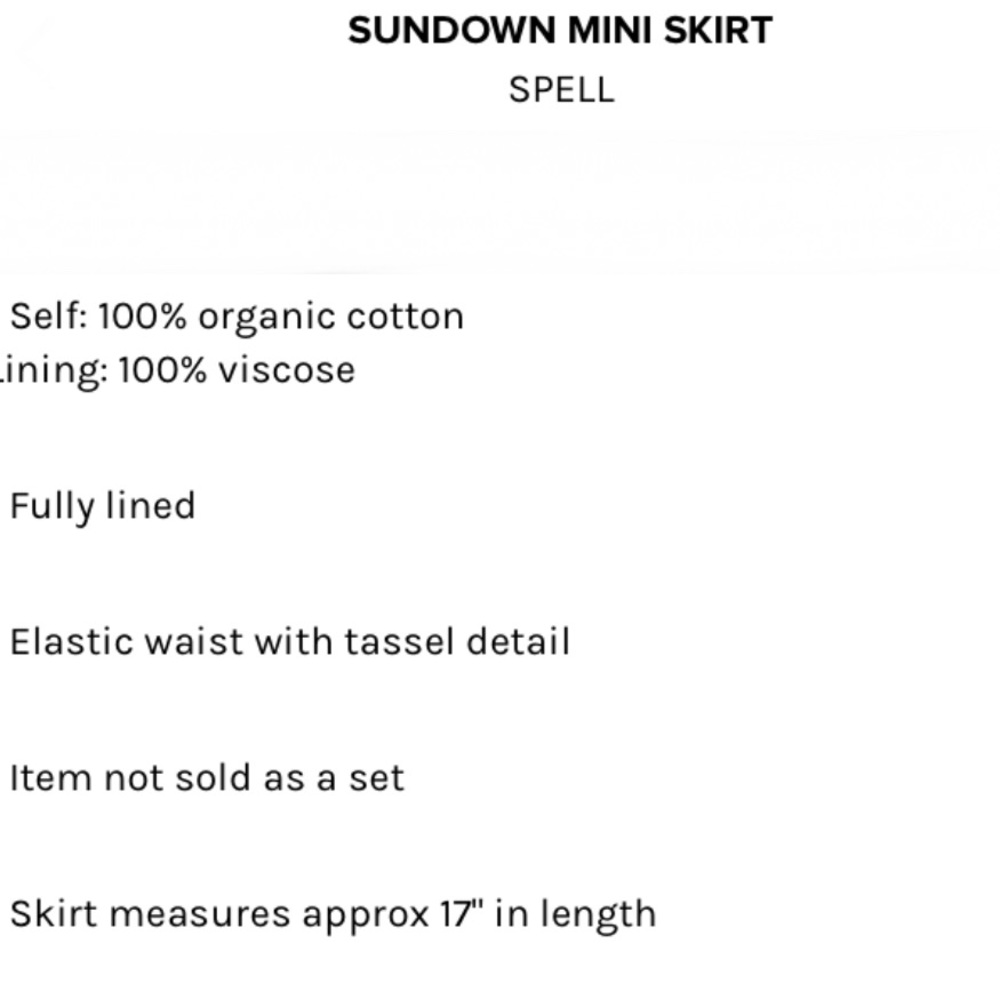 Spell Sundown Mini Skirt NWTS Sz XXL Paprika - Picture 4 of 10
